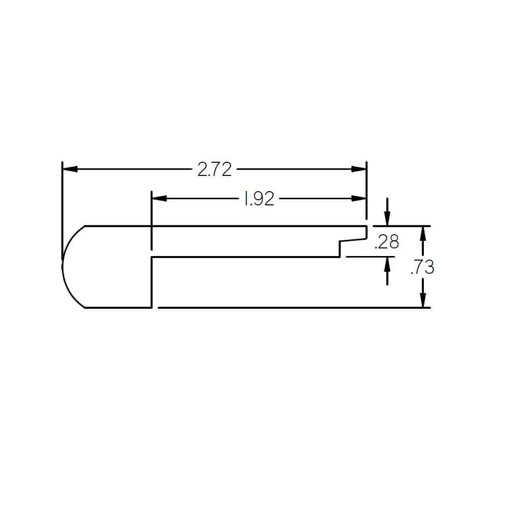 Arabica 0.27 in. Thick x 2.78 in. Wide x 78 in. Length Hardwood Stair Nose by ROPPE 4 Arabica 0.27 in. Thick x 2.78 in. Wide x 78 in. Length Hardwood Stair Nose by ROPPE - Image 2