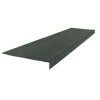 Low Profile Raised Circular Design Black Brown 12.5 in. x 48 in. Rubber Square Nose Stair Tread by ROPPE