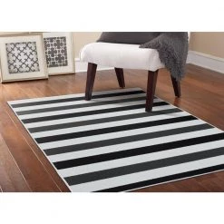 Rugby Black/Cinder Gray/White 5 ft. x 7 ft. Area Rug by Garland Rug -ROPPE ONLINE STORE black cinder gray white garland rug area rugs rb000a60089n1 31 1000