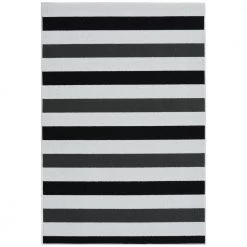 Rugby Black/Cinder Gray/White 5 ft. x 7 ft. Area Rug by Garland Rug