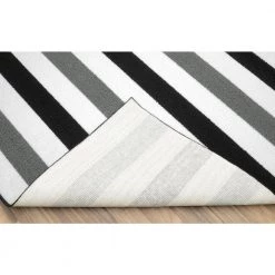 Rugby Black/Cinder Gray/White 5 ft. x 7 ft. Area Rug by Garland Rug -ROPPE ONLINE STORE black cinder gray white garland rug area rugs rb000a60089n1 66 1000