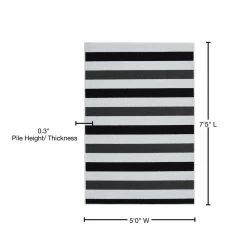 Rugby Black/Cinder Gray/White 5 ft. x 7 ft. Area Rug by Garland Rug -ROPPE ONLINE STORE black cinder gray white garland rug area rugs rb000a60089n1 76 1000