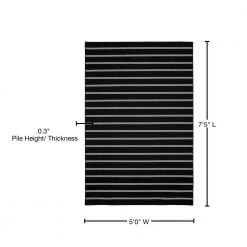 Avery Black 5 ft. x 7 ft. Area Rug by Garland Rug 15 Avery Black 5 ft. x 7 ft. Area Rug by Garland Rug -ROPPE ONLINE STORE black garland rug area rugs av000a06008915 76 1000