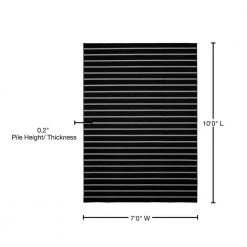 Avery Black 7 ft. x 10 ft. Area Rug by Garland Rug -ROPPE ONLINE STORE black garland rug area rugs av000n08412015 76 1000