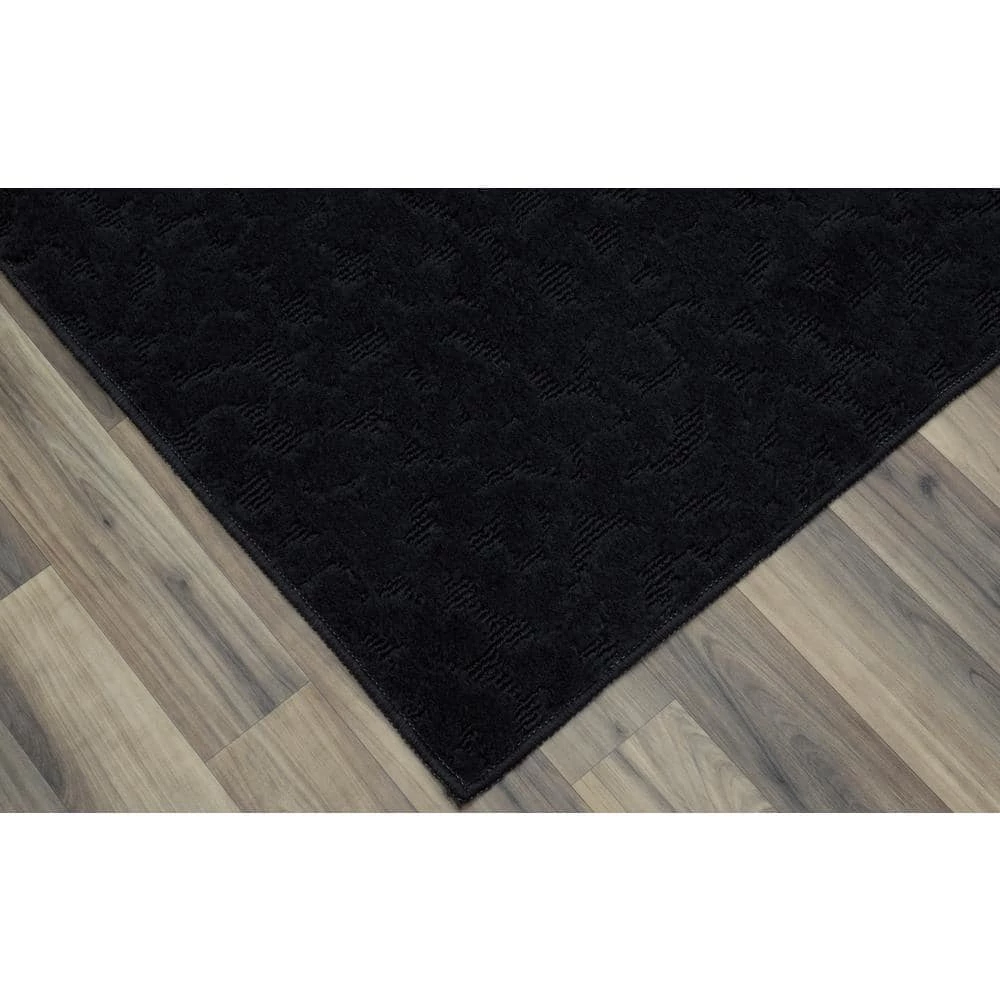Ivy Black 3 ft. x 12 ft. Runner Rug by Garland Rug 4 Ivy Black 3 ft. x 12 ft. Runner Rug by Garland Rug - Image 2