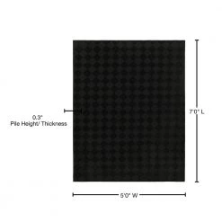 Diamond Black 5 ft. x 7 ft. Area Rug by Garland Rug -ROPPE ONLINE STORE black garland rug area rugs cl020a06008415 76 1000