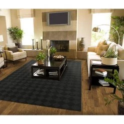Diamond Black 12 ft. x 12 ft. Area Rug by Garland Rug -ROPPE ONLINE STORE black garland rug area rugs cl020n14414415 31 1000