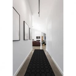 Sparta Black 3 ft. x 12 ft. Runner Rug by Garland Rug -ROPPE ONLINE STORE black garland rug area rugs cl100n03614415 31 1000