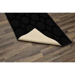 Sparta Black 3 ft. x 12 ft. Runner Rug by Garland Rug -ROPPE ONLINE STORE black garland rug area rugs cl100n03614415 4f 1000