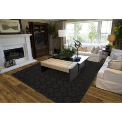 Sparta 12 Ft. x 12 Ft. Area Rug Black by Garland Rug -ROPPE ONLINE STORE black garland rug area rugs cl100n14414415 31 1000