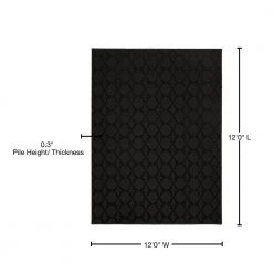 Sparta 12 Ft. x 12 Ft. Area Rug Black by Garland Rug -ROPPE ONLINE STORE black garland rug area rugs cl100n14414415 76 1000