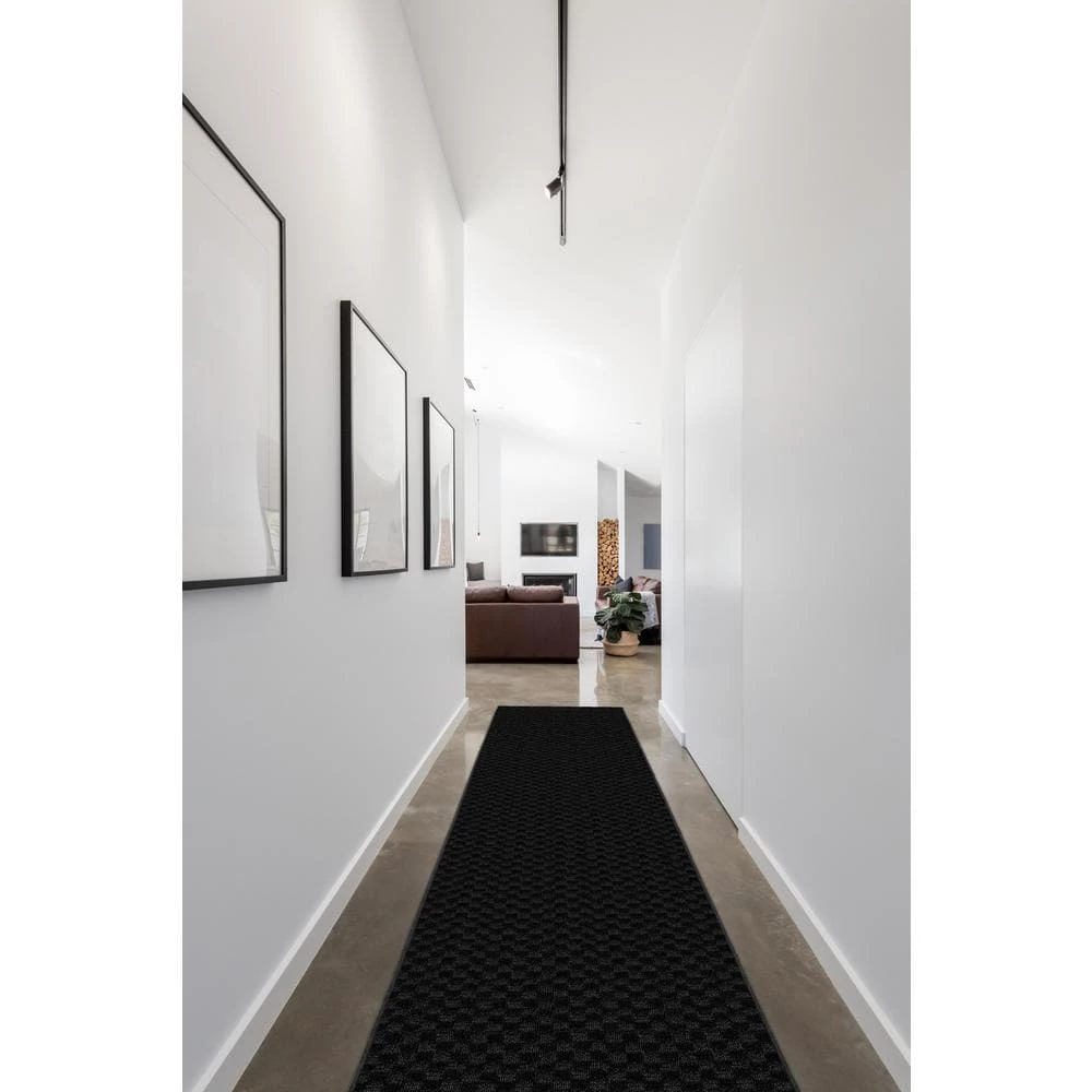 Medallion Black 2 ft. x 12 ft. Runner Rug by Garland Rug 8 Medallion Black 2 ft. x 12 ft. Runner Rug by Garland Rug - Image 6
