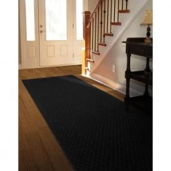 Medallion Black 3 ft. x 12 ft. Runner Rug by Garland Rug -ROPPE ONLINE STORE black garland rug area rugs ma000n03614415 31 1000