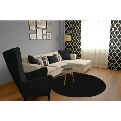 Medallion Black 5 Ft. Round Area Rug by Garland Rug 13 Medallion Black 5 Ft. Round Area Rug by Garland Rug -ROPPE ONLINE STORE black garland rug area rugs ma000n060r15 31 1000
