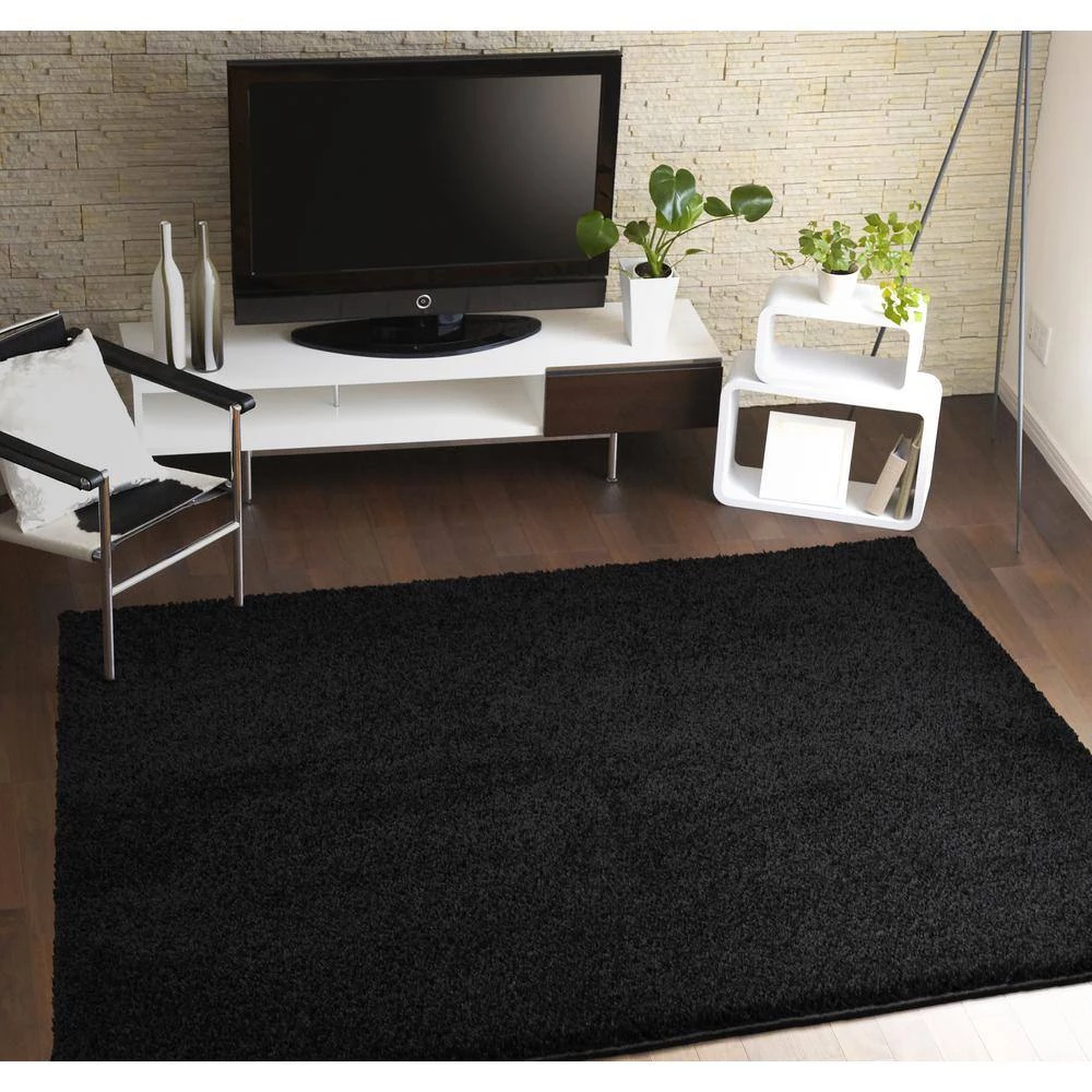 Skyline Shag Black 3 Ft. x 5 Ft. Area Rug by Garland Rug 8 Skyline Shag Black 3 Ft. x 5 Ft. Area Rug by Garland Rug - Image 6
