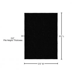 Skyline Shag Black 3 Ft. x 5 Ft. Area Rug by Garland Rug 12 Skyline Shag Black 3 Ft. x 5 Ft. Area Rug by Garland Rug -ROPPE ONLINE STORE black garland rug area rugs sksh0n03606015 76 1000