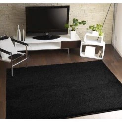 Skyline Shag Black 9 Ft. x 12 Ft. Area Rug by Garland Rug -ROPPE ONLINE STORE black garland rug area rugs sksh0n10814415 31 1000