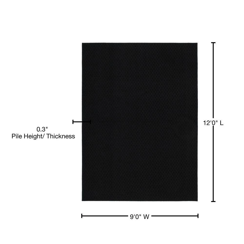 Town Square Black 9 ft. x 12 ft. Area Rug by Garland Rug 7 Town Square Black 9 ft. x 12 ft. Area Rug by Garland Rug - Image 5