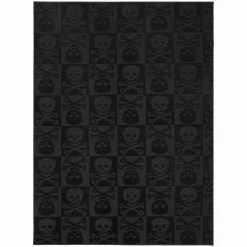 Skulls Black 8 ft. x 10 ft. Area Rug by Garland Rug
