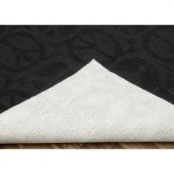 Large Peace Black 5 ft. x 7 ft. Area Rug by Garland Rug -ROPPE ONLINE STORE black garland rug kids rugs cl 17 ra 0057 15 66 1000