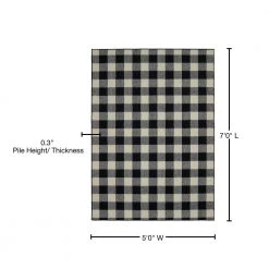 Country Living Black/Ivory 5 ft. x 7 ft. Area Rug by Garland Rug -ROPPE ONLINE STORE black ivory garland rug area rugs ll920n060084e1 76 1000