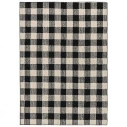 Country Living Black/Ivory 5 ft. x 7 ft. Buffalo Plaid Indoor/Outdoor Area Rug by Garland Rug