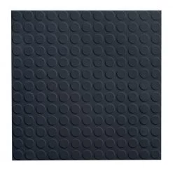 Low Profile Circular Design 19.69 in. x 19.69 in. Black Rubber Tile by ROPPE