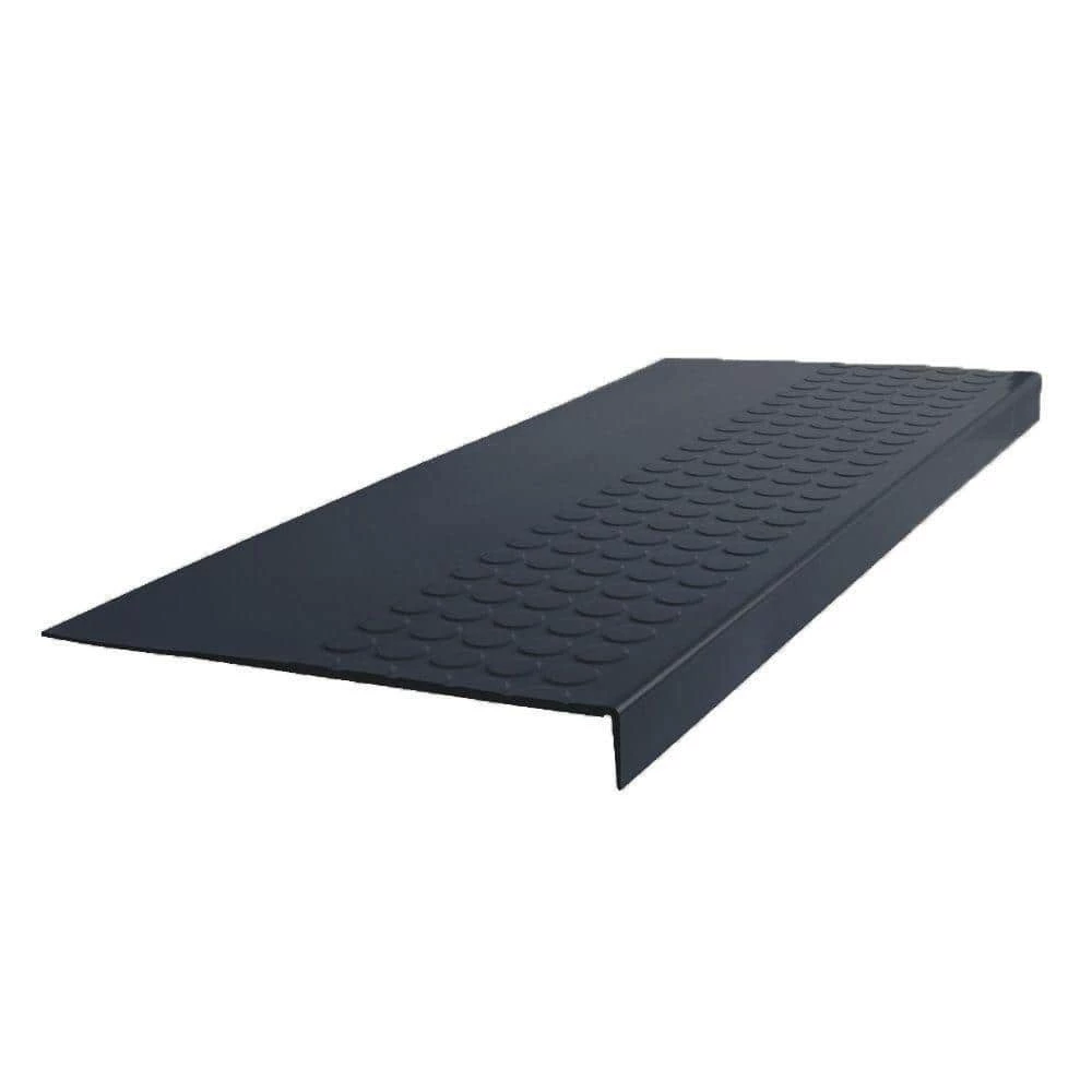 Vantage Profile Raised Circular Design Black 20-1/16 in. x 42 in. Rubber Square Nose Stair Tread by ROPPE 3 Vantage Profile Raised Circular Design Black 20-1/16 in. x 42 in. Rubber Square Nose Stair Tread by ROPPE