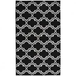 Silhouette Black/White 5 ft. x 7 ft. Area Rug by Garland Rug