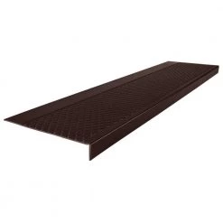 Diamond Profile Brown 12 in. x 60 in. Square Nose Stair Tread Cover by ROPPE