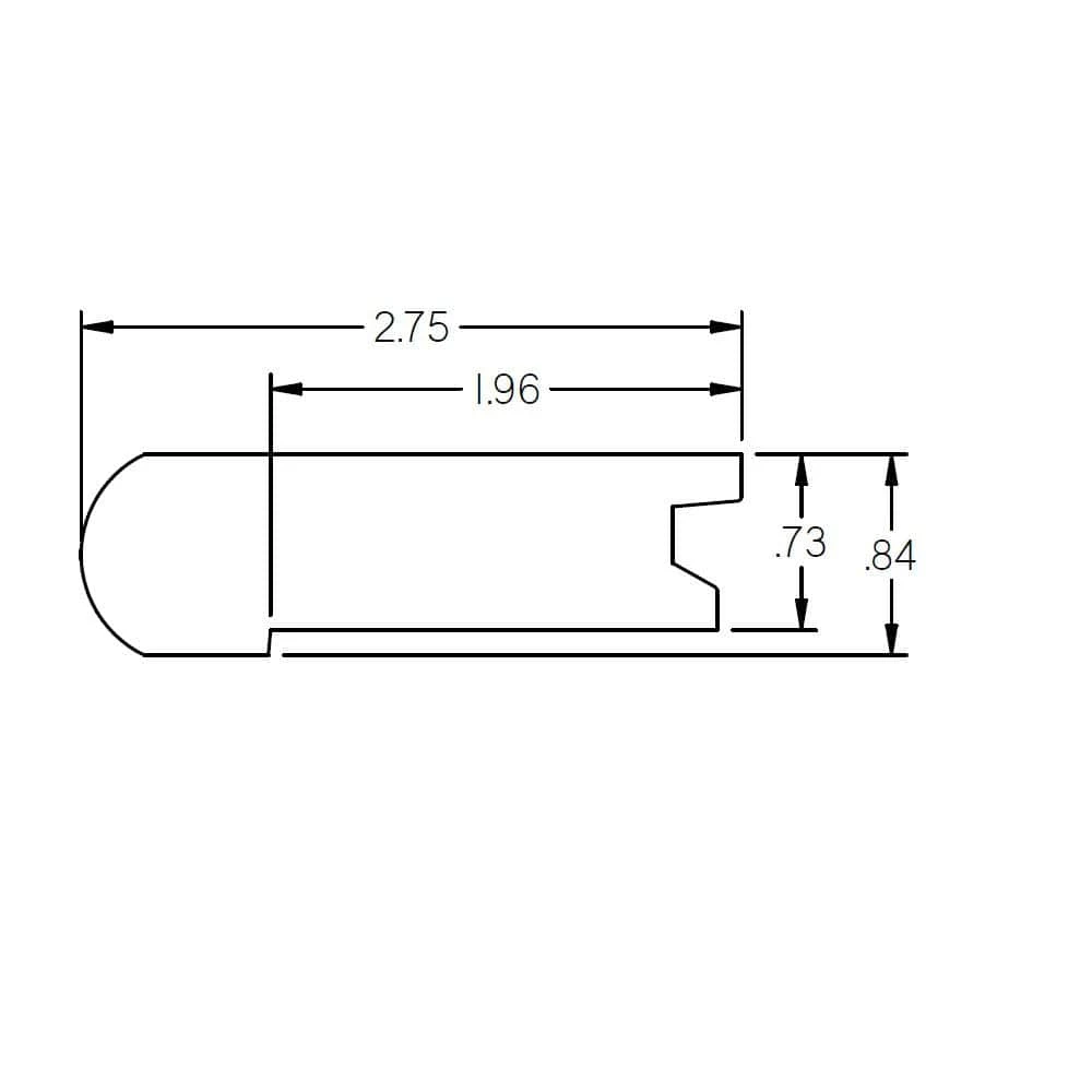 Belgian 0.75 in. Thick x 2.78 in. Wide x 78 in. Length Hardwood Stair Nose by ROPPE 4 Belgian 0.75 in. Thick x 2.78 in. Wide x 78 in. Length Hardwood Stair Nose by ROPPE - Image 2