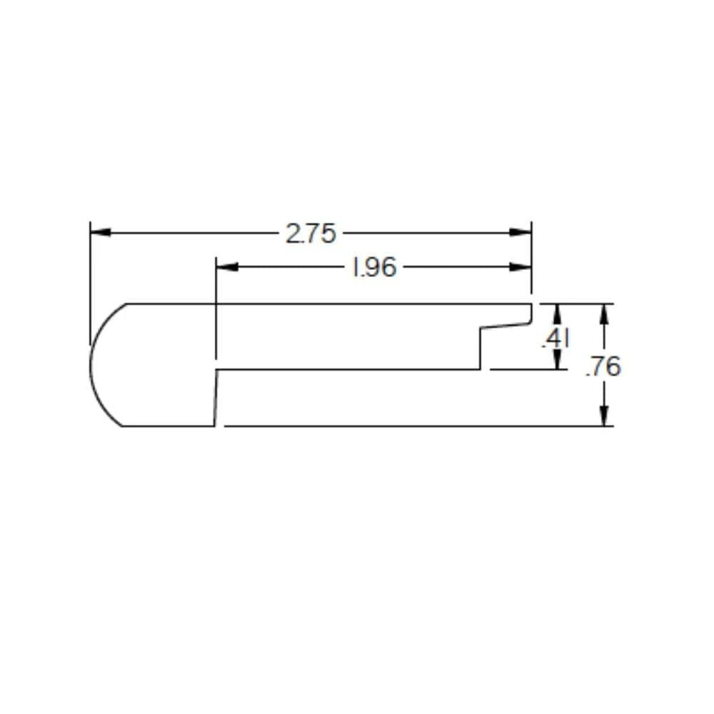 Horizon 0.375 in. Thick x 2.78 in. Wide x 78 in. Length Hardwood Stair Nose by ROPPE 4 Horizon 0.375 in. Thick x 2.78 in. Wide x 78 in. Length Hardwood Stair Nose by ROPPE - Image 2