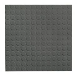Low Circular Profile 19.69 in. x 19.69 in. Charcoal Rubber Tile by ROPPE