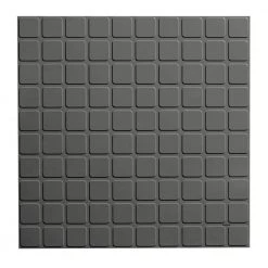 Square Profile 19.69 in. x 19.69 in. Charcoal Rubber Tile by ROPPE