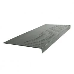 Vantage Circular Profile Charcoal 12.06 in. x 48 in. Rubber Square Nose Stair Tread by ROPPE