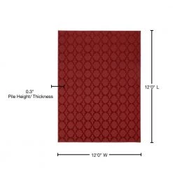 Sparta 12 Ft. x 12 Ft. Area Rug Chili Pepper Red by Garland Rug -ROPPE ONLINE STORE chili pepper red garland rug area rugs cl100n14414414 76 1000