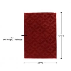 Charleston Chili Pepper Red 9 ft. x 12 ft. Area Rug by Garland Rug -ROPPE ONLINE STORE chili pepper red garland rug area rugs cl430n10814414 76 1000