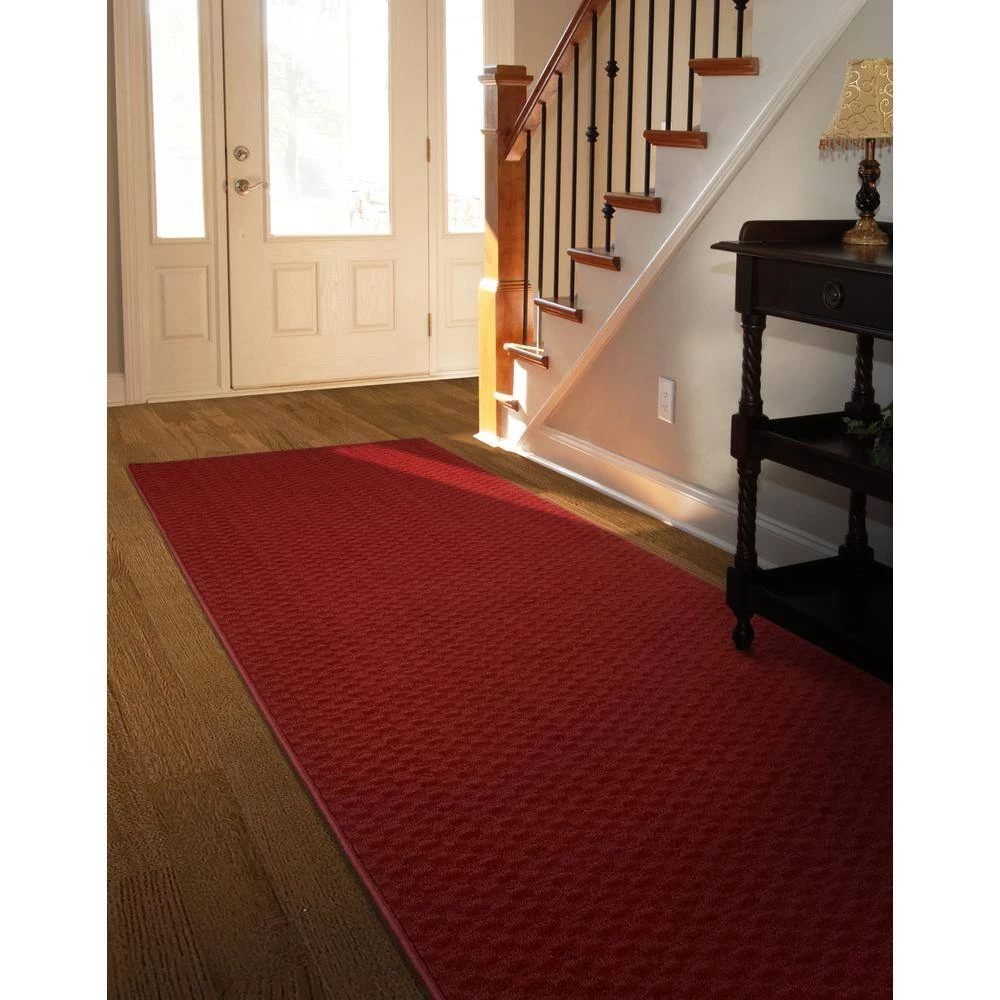 Medallion Chili Pepper Red 3 ft. x 12 ft. Runner Rug by Garland Rug 8 Medallion Chili Pepper Red 3 ft. x 12 ft. Runner Rug by Garland Rug - Image 6