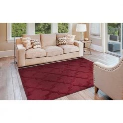 Quatro Chili Red 7 ft. 6 in. x 9 ft. 6 in. Area Rug by Garland Rug -ROPPE ONLINE STORE chili red garland rug area rugs cl300n09011414 31 1000