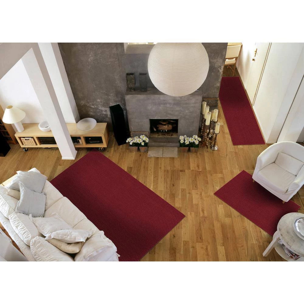Town Square Chili Red 5 ft. x 7 ft. 3-Piece Rug Set by Garland Rug 7 Town Square Chili Red 5 ft. x 7 ft. 3-Piece Rug Set by Garland Rug - Image 5