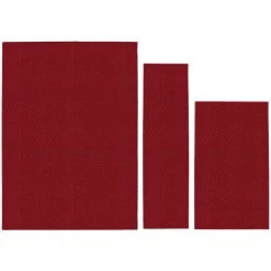 Town Square Chili Red 5 ft. x 7 ft. 3-Piece Rug Set by Garland Rug