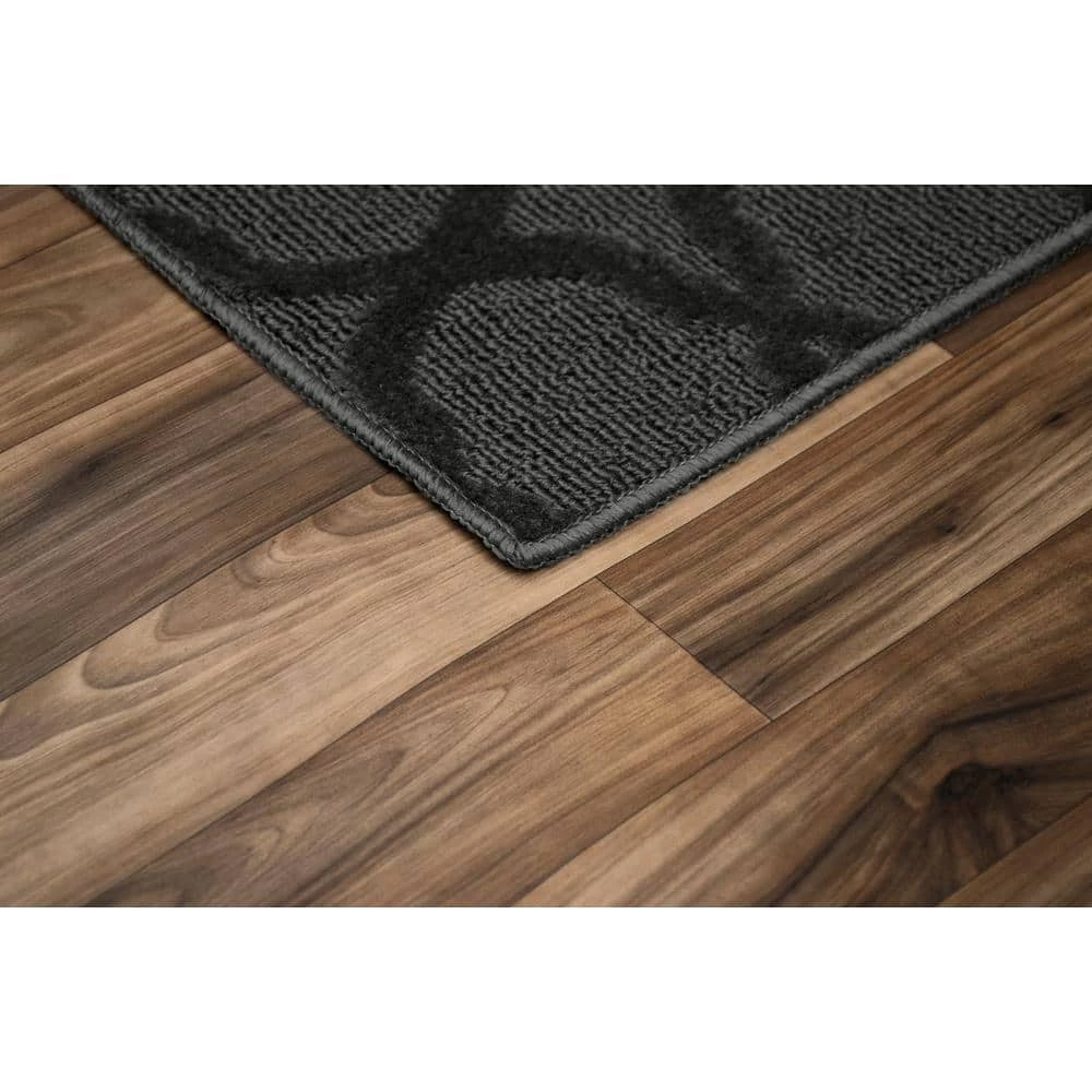 Sparta Cinder Gray 3 ft. x 8 ft. Trellis Polypropylene Runner Rug by Garland Rug 4 Sparta Cinder Gray 3 ft. x 8 ft. Trellis Polypropylene Runner Rug by Garland Rug - Image 2