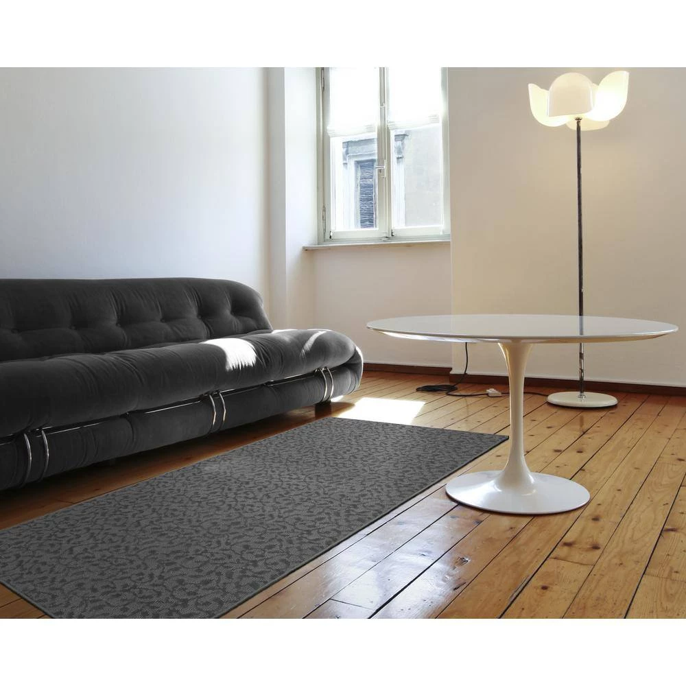 Ivy Cinder Gray 2 ft. x 8 ft. Floral Runner Rug by Garland Rug 9 Ivy Cinder Gray 2 ft. x 8 ft. Floral Runner Rug by Garland Rug - Image 7