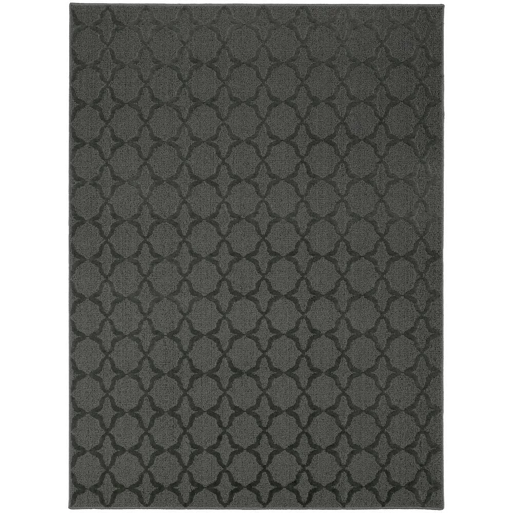 Sparta Cinder Gray 9 ft. x 12 ft. Trellis Polypropylene Area Rug by Garland Rug 3 Sparta Cinder Gray 9 ft. x 12 ft. Trellis Polypropylene Area Rug by Garland Rug