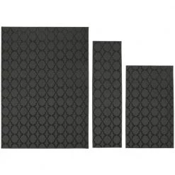 Sparta Cinder Gray 5 ft. x 7 ft. Trellis 3-Piece Rug Set by Garland Rug
