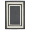 Borderline Cinder Gray/Ivory 5 ft. x 7 ft. Indoor/Outdoor Area Rug by Garland Rug 1 Borderline Cinder Gray/Ivory 5 ft. x 7 ft. Indoor/Outdoor Area Rug by Garland Rug -ROPPE ONLINE STORE cinder gray ivory garland rug outdoor rugs lf050m060084h8 64 1000
