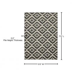 Southwest Cinder/Ivory 5 ft. x 7 ft. Area Rug by Garland Rug 12 Southwest Cinder/Ivory 5 ft. x 7 ft. Area Rug by Garland Rug -ROPPE ONLINE STORE cinder ivory garland rug area rugs cc170a060084h8 76 1000