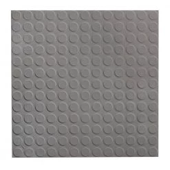 Low Profile Circular Design 19.69 in. x 19.69 in. Dark Gray Rubber Tile by ROPPE