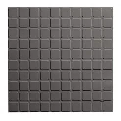 Square Design 19.69 in. x 19.69 in. Dark Gray Rubber Tile by ROPPE