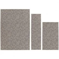 Classic Berber Earth Tone 4 ft. 11 in x 7 ft. 3-Piece Rug Set by Garland Rug